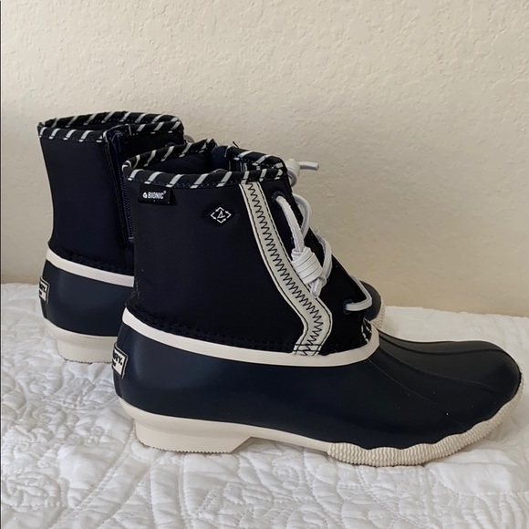 Sperry Saltwater Bionic navy  Duck Boot - Picture 7 of 10